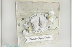 Pamiątka Chrztu Świętego ze stópkami