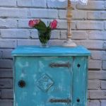 Oryginalne szafki nocne, piękny kolor, shabby - 