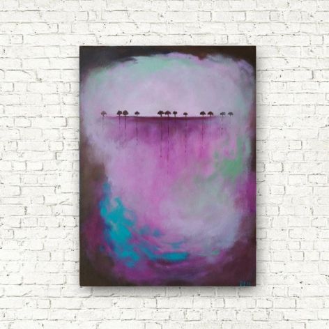 Drzewa w fioletach-obraz akrylowy