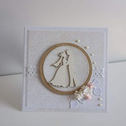 Kartka na Ślub ręcznie robiona handmade 02