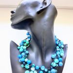Turkusowy naszyjnik z koralików - 
