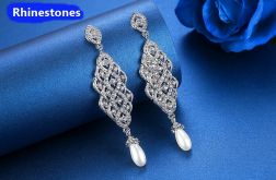 KOLCZYKI DIAMENTOWE CYRKONIE V