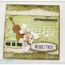 Kartka na Ślub ze skrzypcami