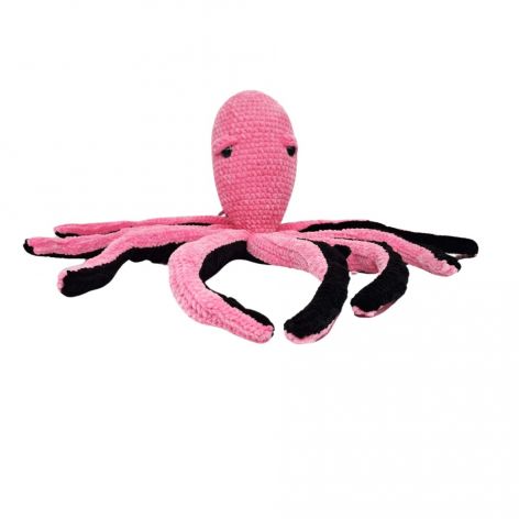 Maskotka Ośmiornica Handmade Różowa 63 cm – Szydełkowa Przytulanka