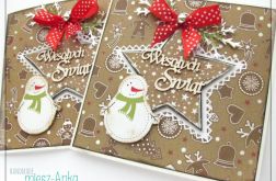 Piernikowa kartka świąteczna z bałwanem 4