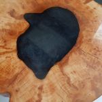 Stolik drewniany, kawowy - olcha i żywica - 