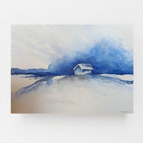 Pejzaż 45- akwarela formatu 18 x 24 cm