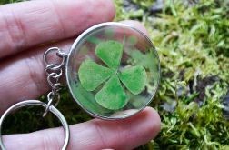 Breloczek na szczęście koniczyna,na prezent,rękodzieło