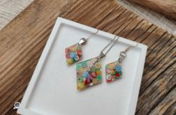 Owocowy Blask – Kolorowy komplet biżuterii z żywicy