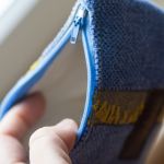 Niebieska patchworkowa kosmetyczka MINI - 