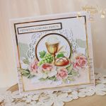 Kartka pamiątka I Komunii "RoseWine5" GOTOWA - 