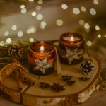 Zestaw dwóch świec sojowych na prezent o świątecznym zapachu - świece sojowe święta gwiazdka