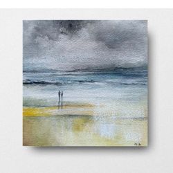 Na plaży-akwarela 20/20 cm 