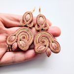 Almond Leaves kolczyki sutasz - 