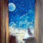 Oczekiwanie obraz olejny - kobieta
