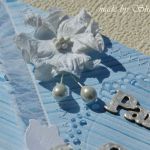 Pamiątka Chrztu św. -śnieżnobiały kwiat - 