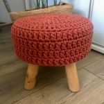 Pokrowiec na stołek,taboret, 30x10cm ceglany. - 