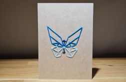 Kartka okolicznościowa - haftowana - motyl
