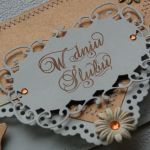 Kopertówka z okazji ślubu ' perłowa elegancja''  - 