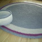 Bawełniany okrągły dywan - 