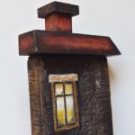 Casa loca II, domek obraz na starej desce - 