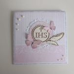 Kartka Pierwsza Komunia Święta z motylkami - Kartka Pierwsza Komunia Święta z motylkami