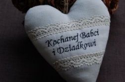 Kochanej Babci i Dziadkowi - serce rustykalne