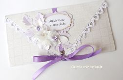 Kopertówka z fioletowym kwiatem