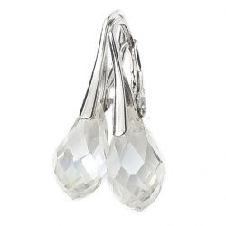 Kolczyki kryształowe krople crystal AB bigle angielskie