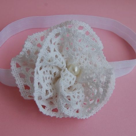 Opaska niemowlęca - "W koronkowym chruśniaku"