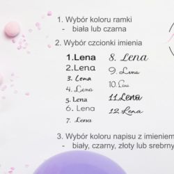 Metryczka 3D Personalizowana ramka dla dziecka - ręcznie robiona dekoracja do pokoju maluszka