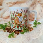 Kubek z liskiem ręcznie malowany 270 ml - ręcznie malowane