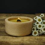 Świeca sojowa w drewnie bukowym - 
