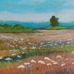 Wiosenna łąka-rysunek pastelami suchymi. - 