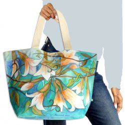 Ekologiczna, ręcznie malowana torba na zakupy