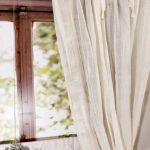Zasłona lniana gotowa do pokoju do salonu boho troki 150/250cm - 