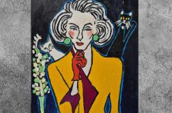 Obraz ręcznie malowany fowizm dwa oblicza ewy