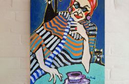 Obraz do salonu pasiaste myśli