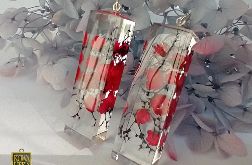 Dziki Sad XVIII - kolczyki z żywicy i srebra