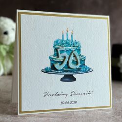 Kartka na 50 urodziny z personalizacją, BH 31