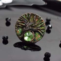 "Magic Forest" - duży regulowany pierścionek