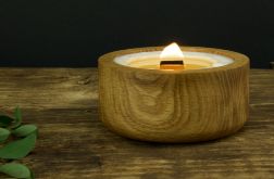 Sojowa, bezzapachowa świeca w drewnie dębowym