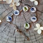 Bransoletka z kolorowymi roślinami - biżuteria ręcznie robiona