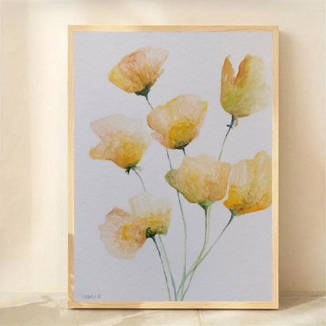 KWIATY-akwarela formatu -32/24 cm. 