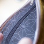 Patchworkowy portfelik kwiaty sztruks - 