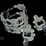 bransoletka i kolczyki, ślub-biżuteria sutasz - wedding jewelry soutache crystal