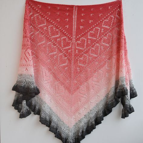 Chusta z sercem WALENTYNKI