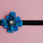 Opaska niemowlęca - "Elegancja w turkusie" - 