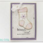 Kartka świąteczna ze skarpetą 5 - kartka ze skarpetą