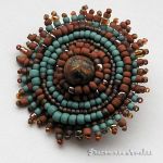 Kontrasty - turkus i terrakota - 